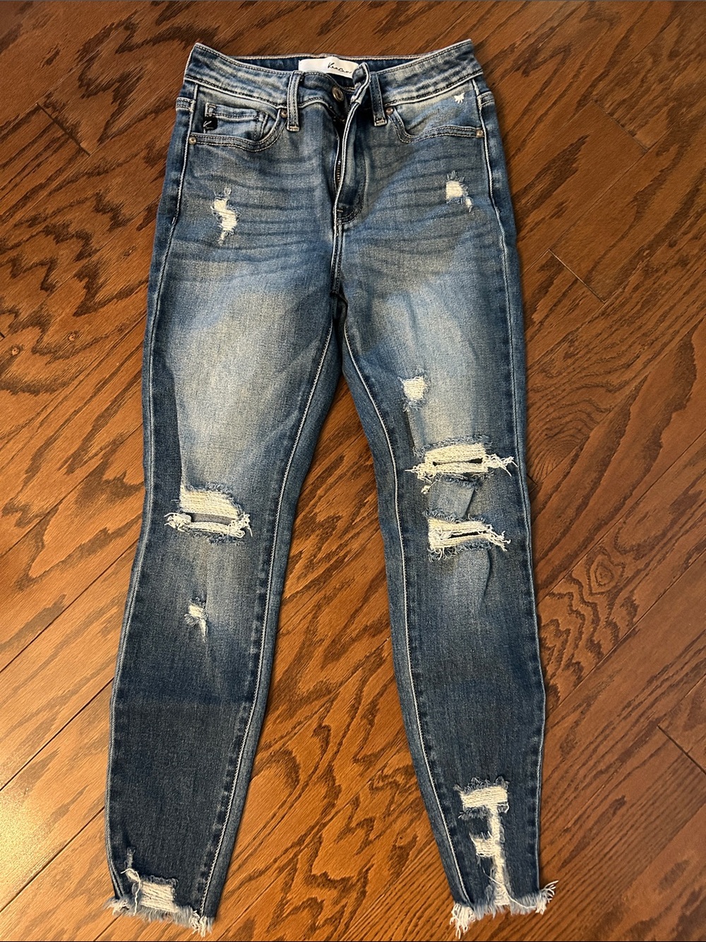 KanCan Distressed Dark Blue Skinny Jeans